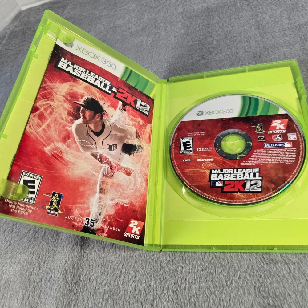 Major League Baseball 2K12 MLB Xbox 360 Game Justin Verlander Tested Works
